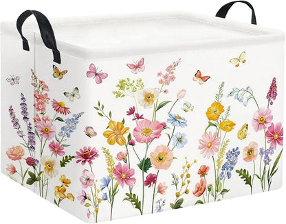 Rectangular Baby Girls Basket Kids Baby Storage Basket Cute Storage Bin by TIBAOLOVER