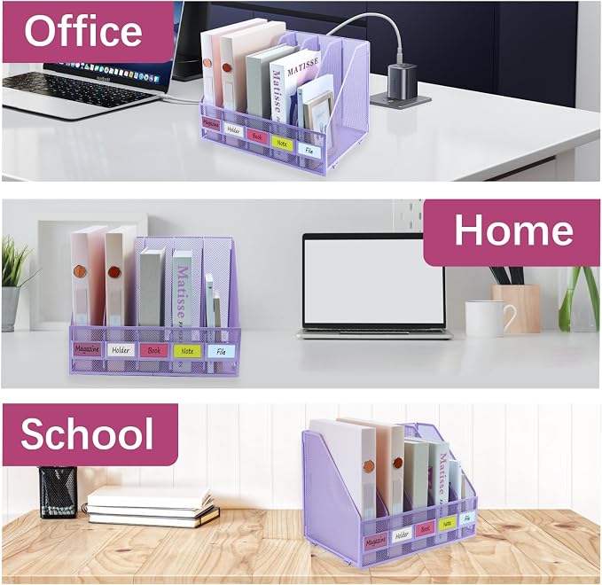 Desk Organizers, Metal Magazine File Holder - Image 7