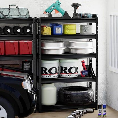 The Atlas 48" W Heavy Duty Garage Shelving Load 10000lbs, 5 Tier Metal Storage - Image 2