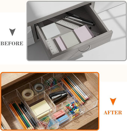 Large Acrylic Desk Deep Drawer Organizer - Image 4