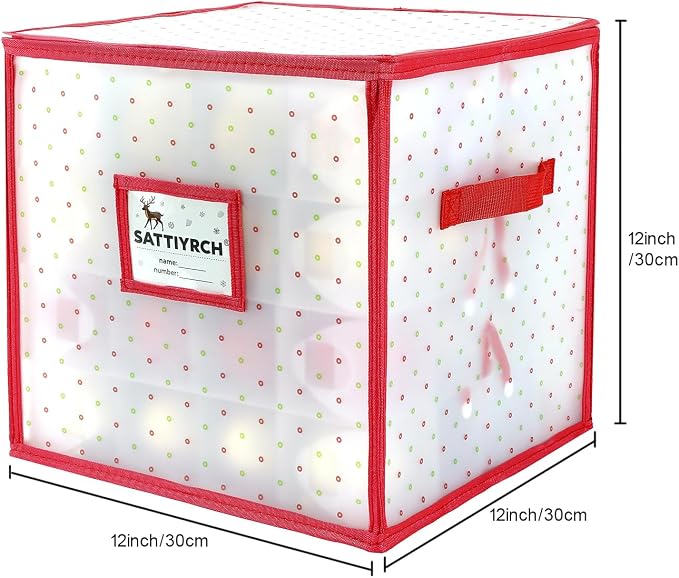 Sattiyrch Plastic Christmas Ornament Storage Box - Image 2