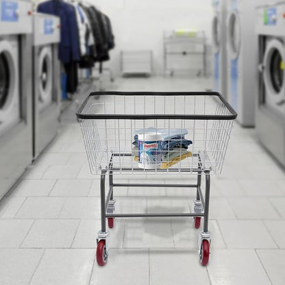 Heavy Duty Steel Wire Laundry Cart - Image 3