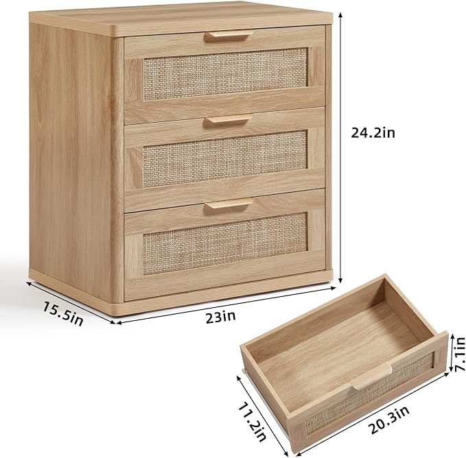 LEYAOYAO Rattan Night Stand - Image 3