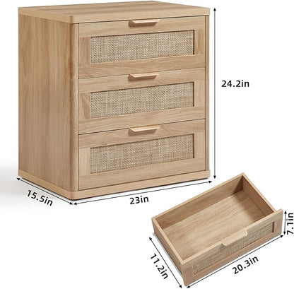 LEYAOYAO Rattan Night Stand Set of 2 - Image 3