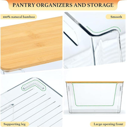 6 Pack Clear Stackable Storage Bins - Image 9