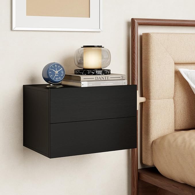 KOMFOTT Floating Nightstand, Wall Mounted Night Stand by KOMFOTT