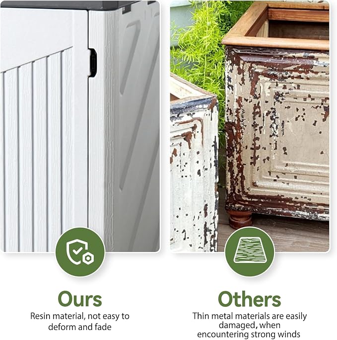 Aoxun White Outdoor Storage Cabinet - Image 6
