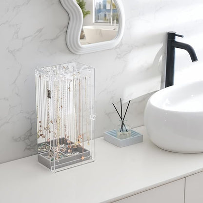 Lolalet Necklace Holder Organizer, Acrylic Jewelry Organizer - Image 7