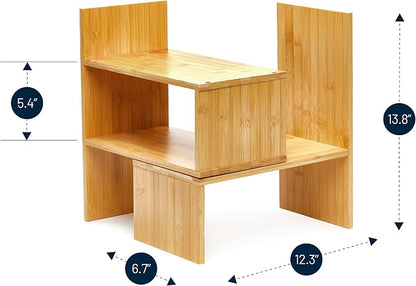 RoyalHouse Natural Bamboo Desktop Organizer, Attractive Design, Stand Shelf - Image 4