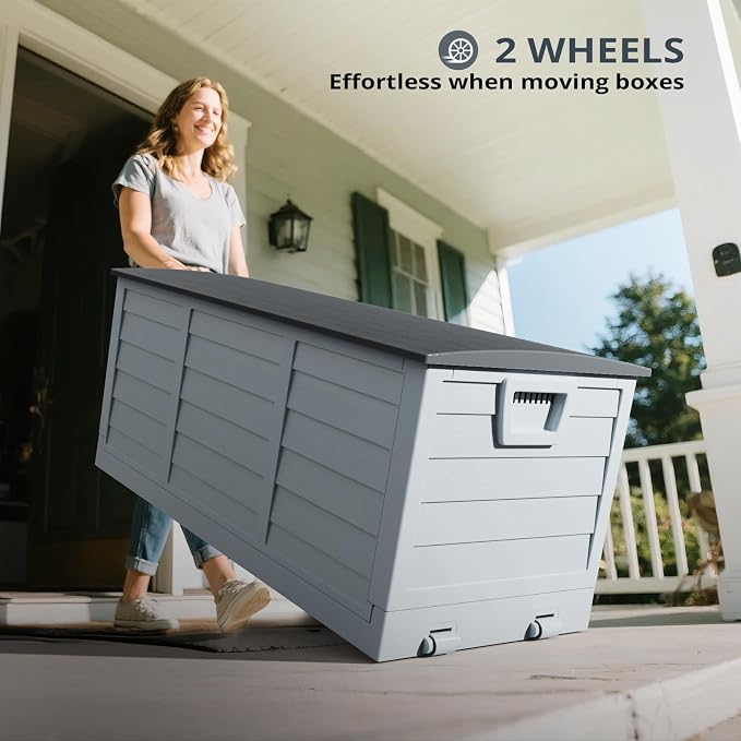 Foldable 75 Gallon Outdoor Storage Box, Plastic Storage Containers - Image 6