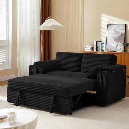 Convertible Corduroy Sofa Bed - Image 6