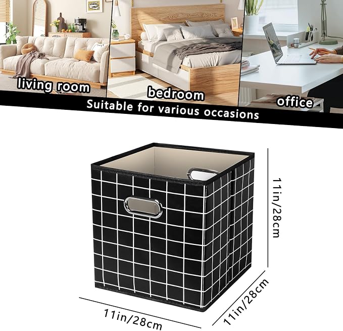 Yunkeeeper storage bins Cubes, Fabric Cube Organizer - Image 2