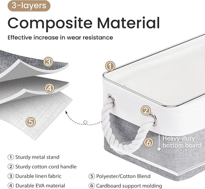 11.8x7.9x5.2 Inch Fabric Small Storage Bins - Image 2