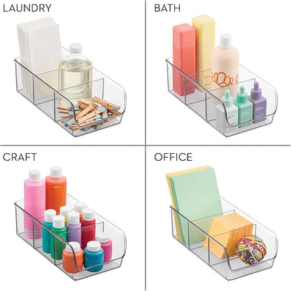 iDesign Stackable 3-Section Divided Storage Bin, - Image 7