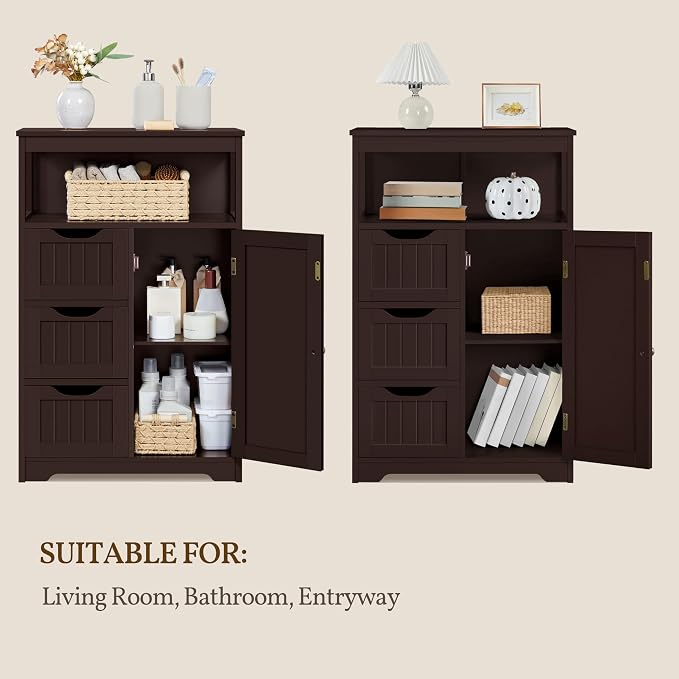 Yaheetech Freestanding Bathroom Storage Cabinet - Image 9