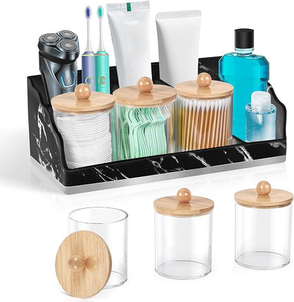 Marble Bathroom Countertop Organizer, Toothbrush Holders by TuCao