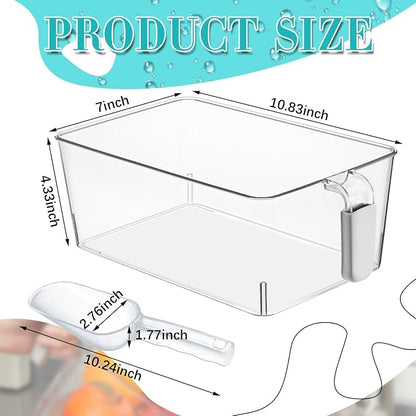 Havawish 2 Set Clear Ice Storage Bin Bucket - Image 2