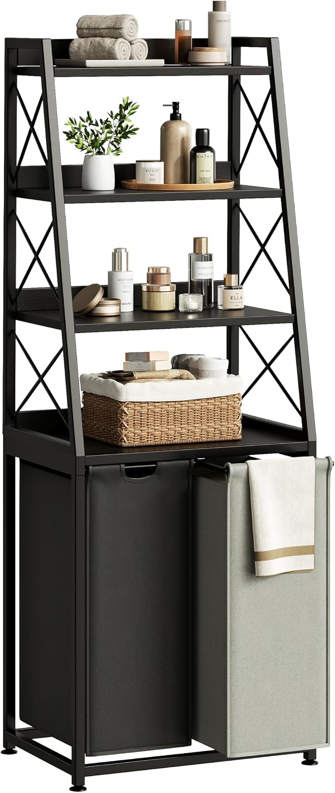 Herture Laundry Basket, 2 Section Laundry Hamper by Herture