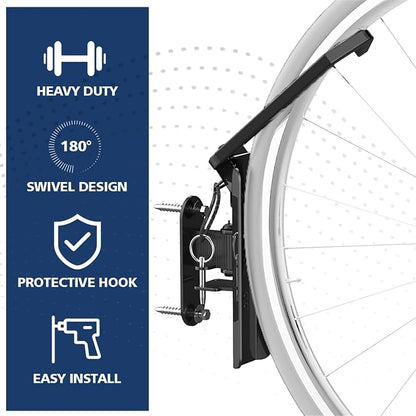 Swivel Bike Wall Mount, Vertical Bicycle Rack - Image 4