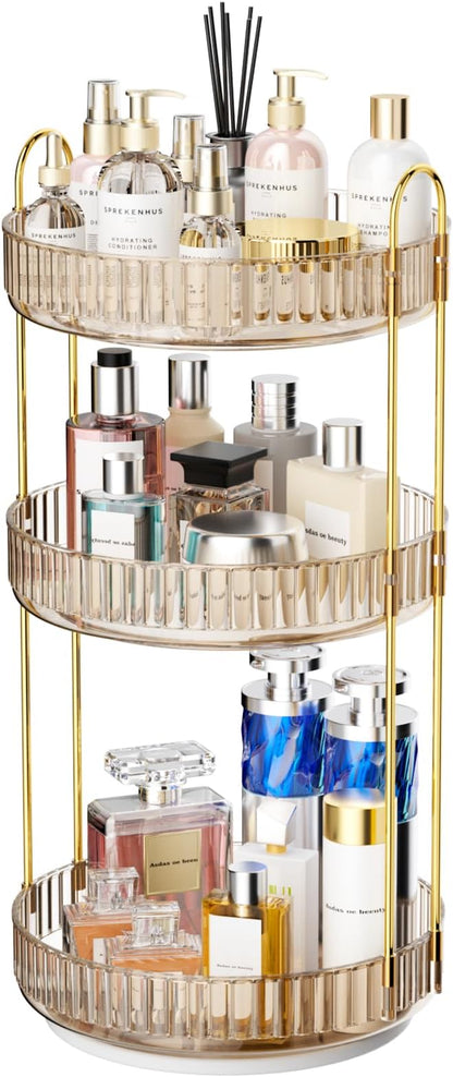 GTI 360°Rotating Makeup Organizer, 3 Tier Large Capacity Perfume Cosmetics by GTI