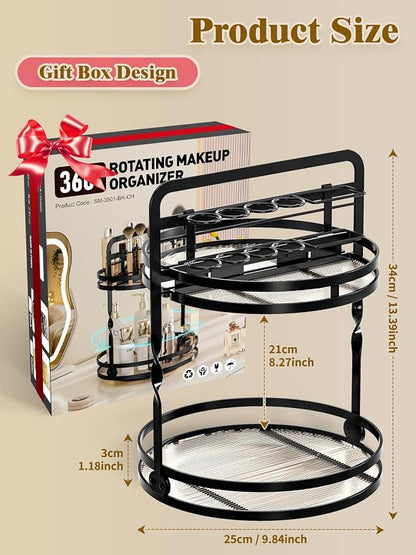 Rotating Makeup Vanity Organizer, 360 Spinning Perfume Organizer - Image 4