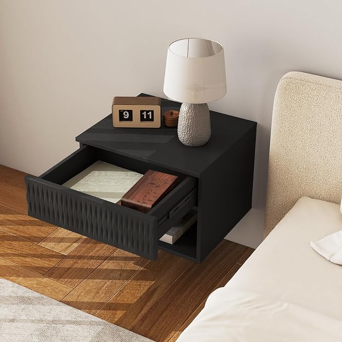 Floating Nightstand Set of 2, Modern Bedside Tables - Image 8