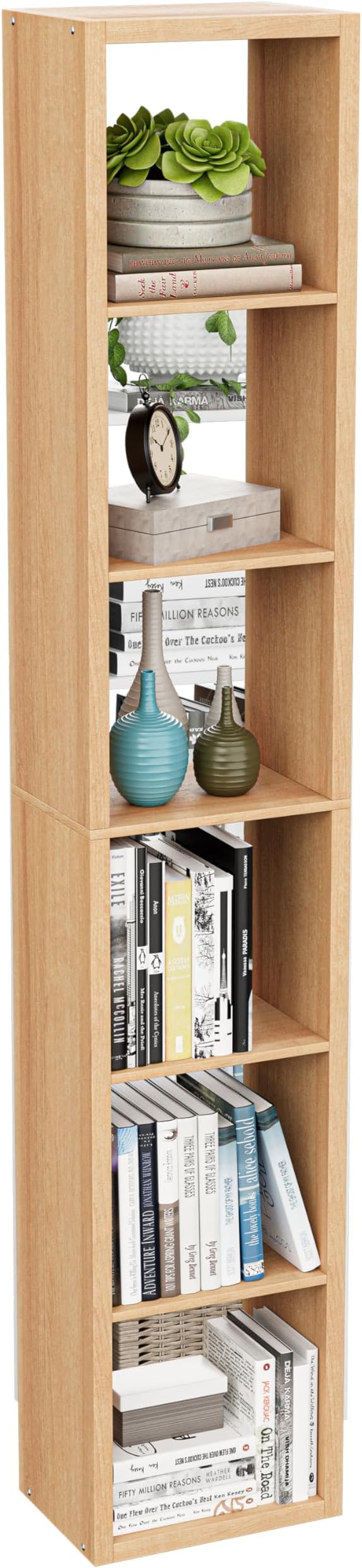 Tall Cube Storage Organizer Bookcase, 6 Tier 11 inch Open Back Cubical Shelf by VDNEND