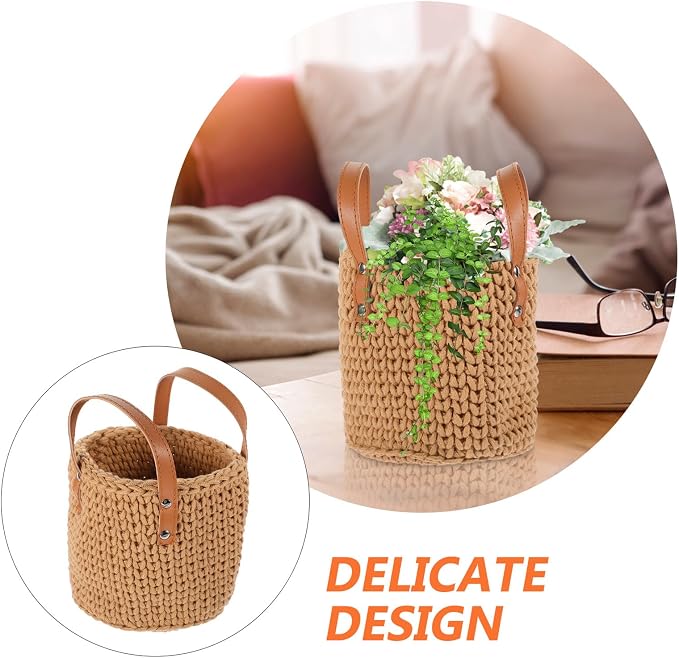 DOITOOL Cotton Rope Woven Basket Sundry Storage Bin - Image 4