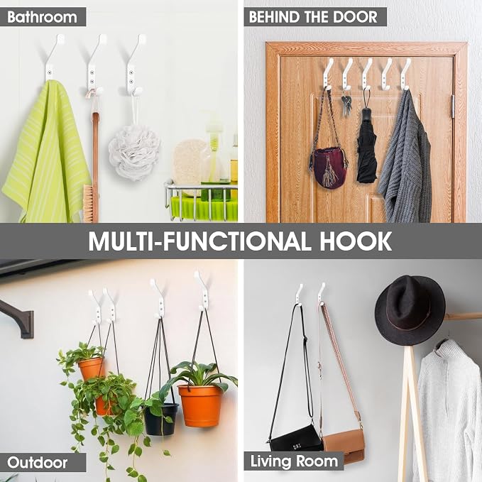 GlazieVault Coat Hooks for Wall – Door Hooks - Image 6
