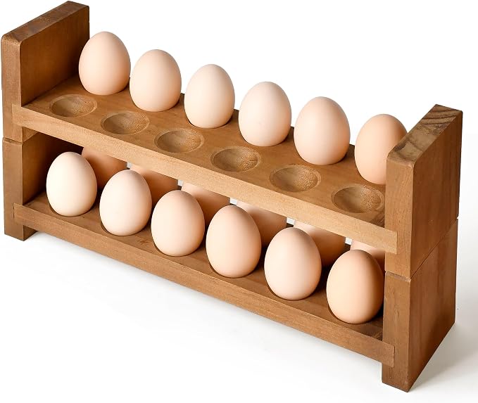 Double Layer Egg Tray Holder Countertop by Sishynio