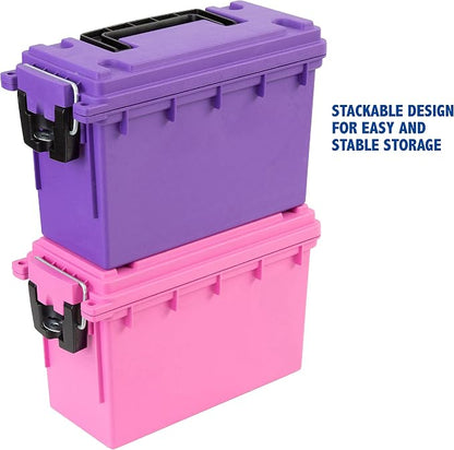 Sheffield Ammo Box Made in USA, Stackable Lockable Ammo Storage Box, Water and - Image 6