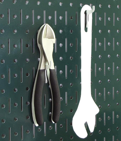 Wall Control Narrow Pegboard Rack 8in x 32in Green Metal Pegboard Runner Tool - Image 6