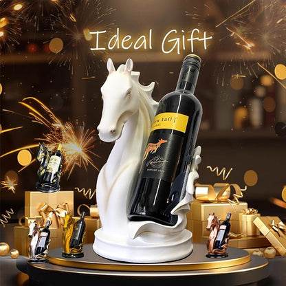 Wine Bottle Holder Wine Racks Tabletop Horse Statue as Home Kitchen Wine Cellar - Image 7
