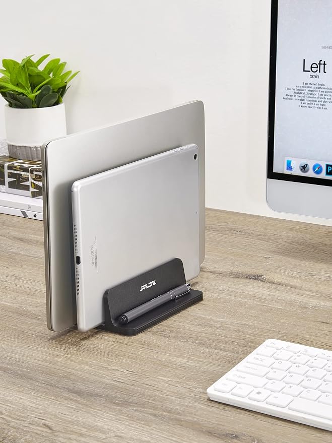 JARLINK Vertical Laptop Stand Holder, Aluminum Double Desktop Stand Holder - Image 5