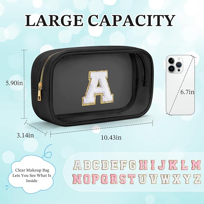 YOOLIFE Initial Make Up Bag Travel Toiletry Bag - Image 5
