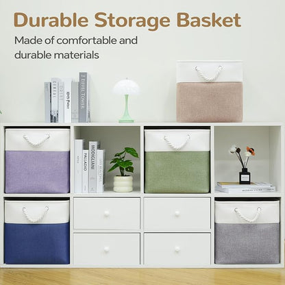 13x13 Inch Foldable Fabric Cube Storage Bins - Image 6