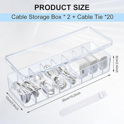 Tatuo 2 Pcs Cable Organizer Box - Image 2