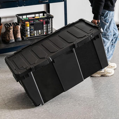 IRIS USA 32 Gallon Heavy Duty Rolling Storage Bin - Image 4