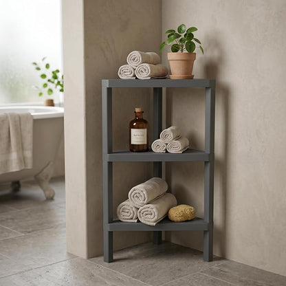 Honey-Can-Do 3-Tier Plastic Corner Storage Shelf, kitchen or office by Honey-Can-Do