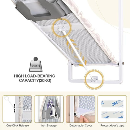 KINGBOARD Over Door Ironing Board, Hanging Ironing Board - Image 3