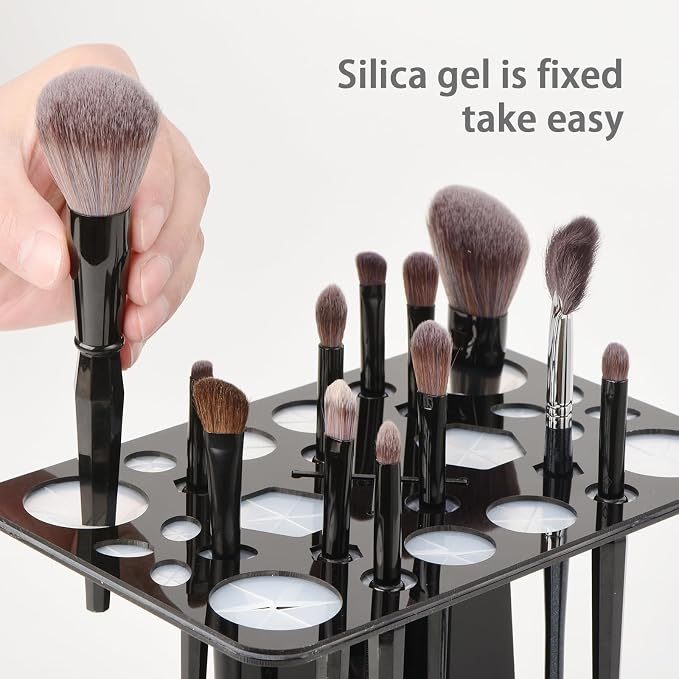 Brush Drying Rack, Brushes Dryer, Collapsible 28 Slot Acrylic Brush Holder - Image 6