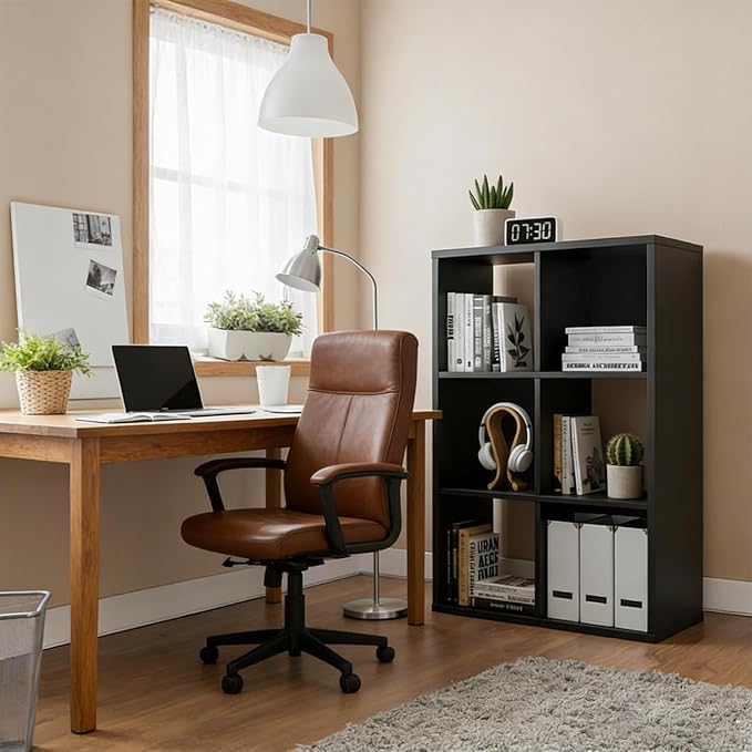 6 Cube Storage Organizer Shelf, Open Cube Bookshelf, Reversible Bookcase - Image 6