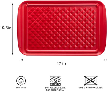 LEHAHA Grilling Prep and Serve Trays, BBQ Serving Platter, Melamine Serving - Image 7