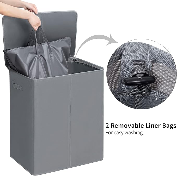WOWLIVE 154L Double Laundry Hamper - Image 4