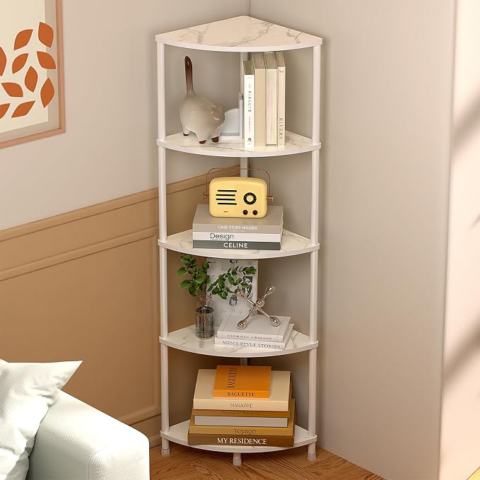 5 Tier Corner Shelf Stand, 44.1" Kitchen Shelf Organizer - Image 5