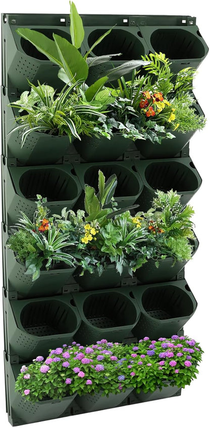 36-Pot Vertical Wall Planter, Modular Stackable Garden by NOLANTISI