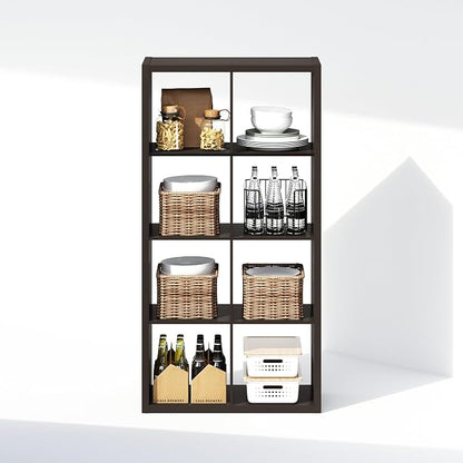 Furinno Cubic Extra Thick 8-Cube Closet Organizers and Storage, Dark Oak | 14.6 - Image 6