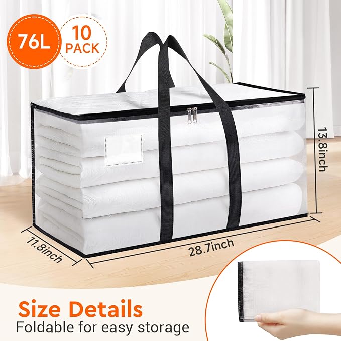 BlissTotes Moving Bags, Moving Bags Heavy Duty Extra Large, Moving Totes - Image 2
