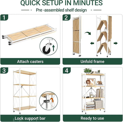 black leopard 4-Tier Foldable Shelf - Image 6