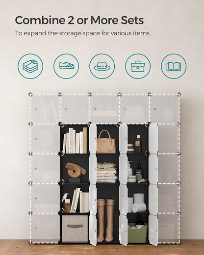SONGMICS Cube Storage Organizer, 12-Cube Closet Storage Shelves, Modular - Image 6